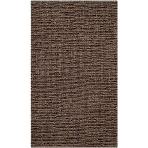 Natural Fiber Brown Doormat 3 ft. x 5 ft. Solid Area Rug