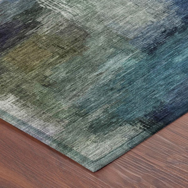 Chantille Machine Washable Indoor/Outdoor Abstract ACN2738 Purple 5 ft. x 7 ft. 6 in. Area Rug
