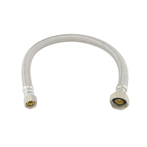 3/8 in. Compression x 1/2 in. FIP x 16 in. Braided Polymer Faucet Supply Line