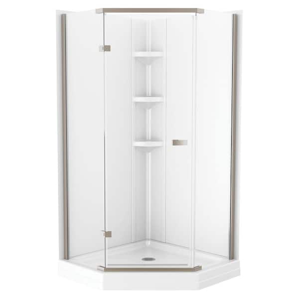 Classic 38 in. L x 38 in. W x 70.63 in. H Corner Shower Stall/Kit