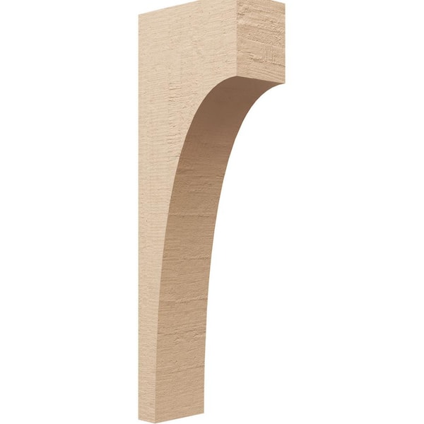 Ekena Millwork 6 in. x 36 in. x 12 in. Thin Stockport Rough Cedar Woodgrain TimberThane Corbel, Primed Tan
