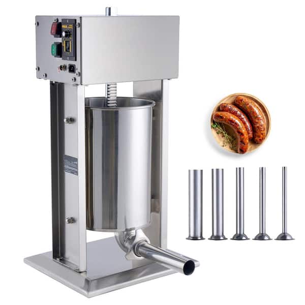 Electric Sausage Stuffer,25 L/55 lbs. Vertical Meat Stuffer,400-Watt Motor, Stepless Speed Control,304 Stainless Steel