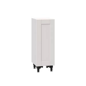 Shaker Assembled 12x34.5x14 in. Shallow Base Cabinet in Vanilla White