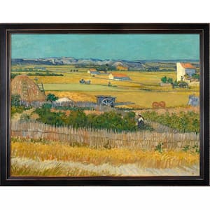 The Harvest by Vincent Van Gogh Veine D'Or Bronze Angled Framed Nature Oil Painting Art Print 41 in. x 53 in.
