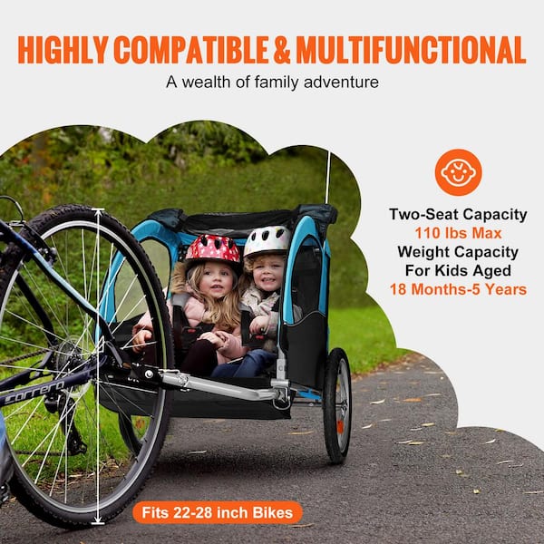 Bike trailer for 2 kids newest