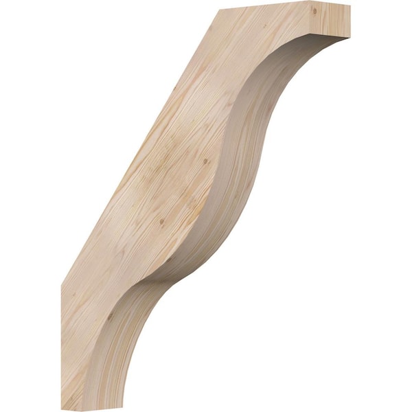 Ekena Millwork 5 1/2"W x 30"D x 36"H Funston Smooth Knee Brace, Douglas Fir