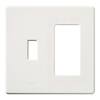 Lutron Fassada 2-Gang White Toggle/Decorator Plastic Wall Plate FG-2-TD-WH