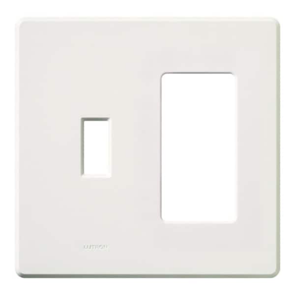 Fassada 2-Gang White Toggle/Decorator Plastic Wall Plate