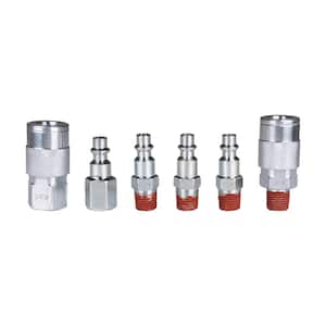 6-Piece 1/4 in. I/M Coupler Plug with Increased Air Flow