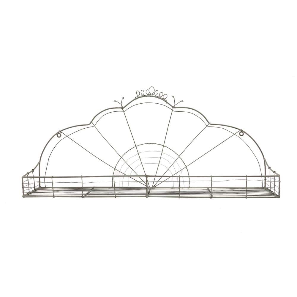 Storied Home Hand Made Metal Wire Wall Shelf DA6597 The Home Depot