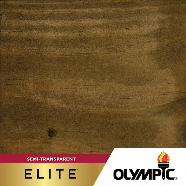 Olympic Elite 5 gal. ST-2001 Black Oak Semi-Transparent Exterior Stain and Sealer in One