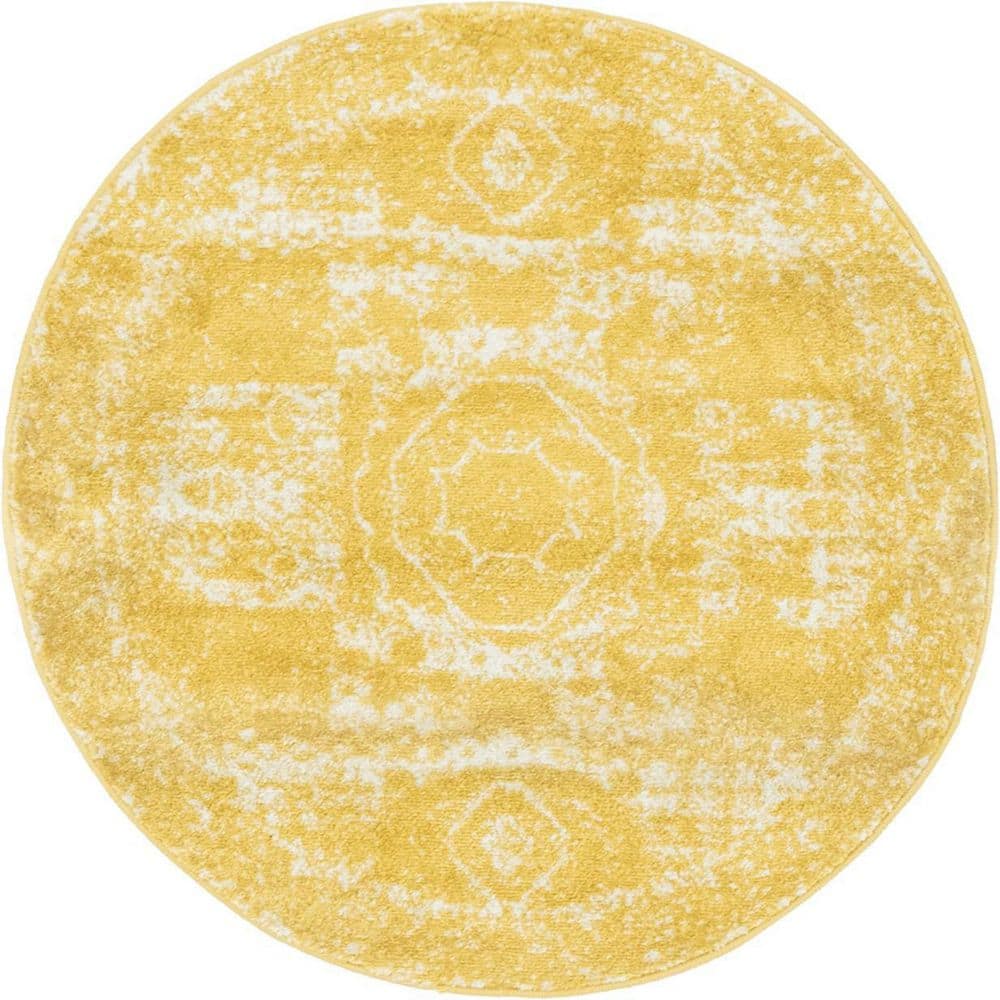 Bromley Wells Yellow 3 ft. Round Area Rug price history on PriceWatchPro