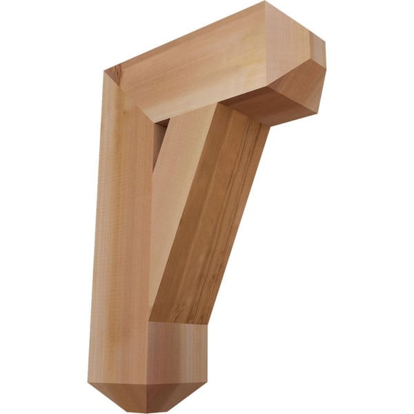 Ekena Millwork 5.5 in. x 26 in. x 18 in. Western Red Cedar Traditional Craftsman Smooth Bracket