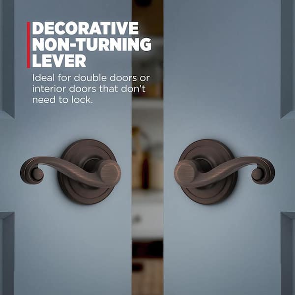 Kwikset Lido Venetian Bronze Left-Handed Half-Dummy Door Handle