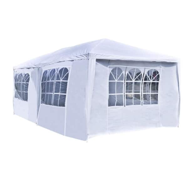 ALEKO 10 ft. x 20 ft. x 8.2 ft. White Roof Polyethylene Tent