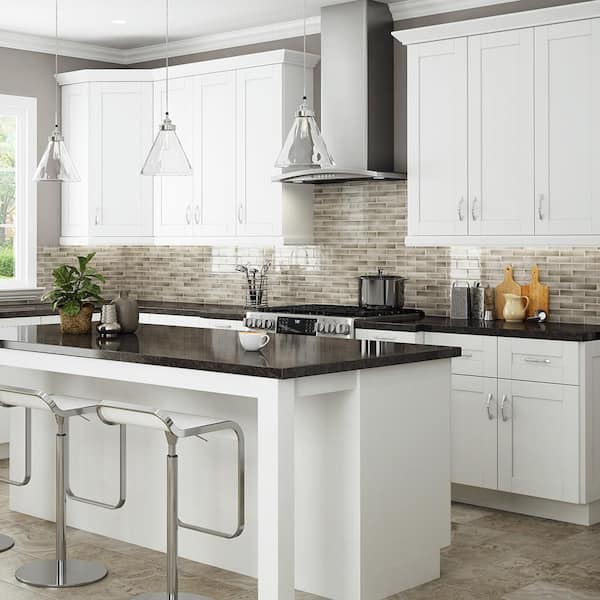 Washington Vesper White Plywood Shaker Assembled Bath Vanity Cabinet Soft Close L 21 in W x 21 in D x 34.5 in H