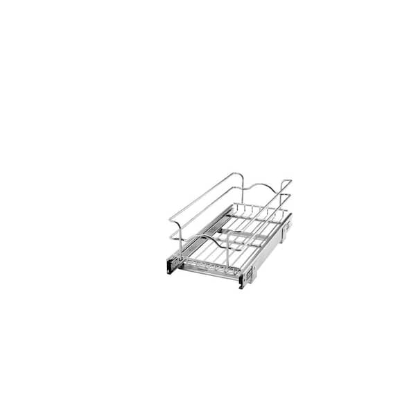 Rev-A-Shelf 7 in. H x 8.75 in. W x 18 in. D 9 in. Base Cabinet Pull-Out Chrome Wire Basket