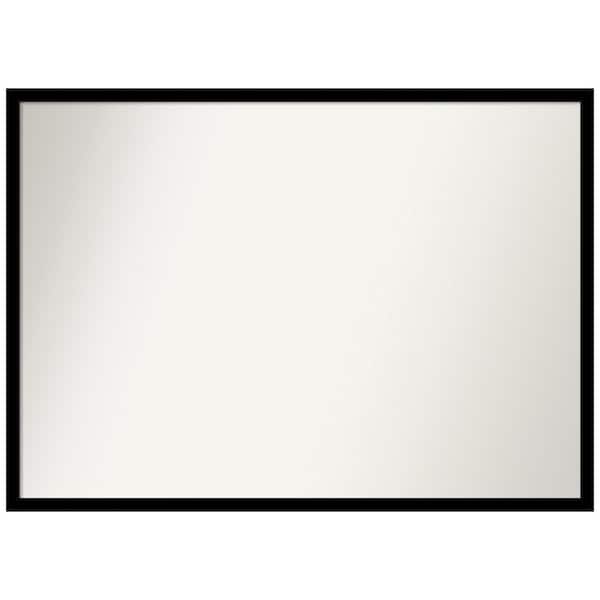 Amanti Art Jet Black 39.5 in. W x 28.5 in. H Rectangle Non-Beveled Framed Wall Mirror in Black