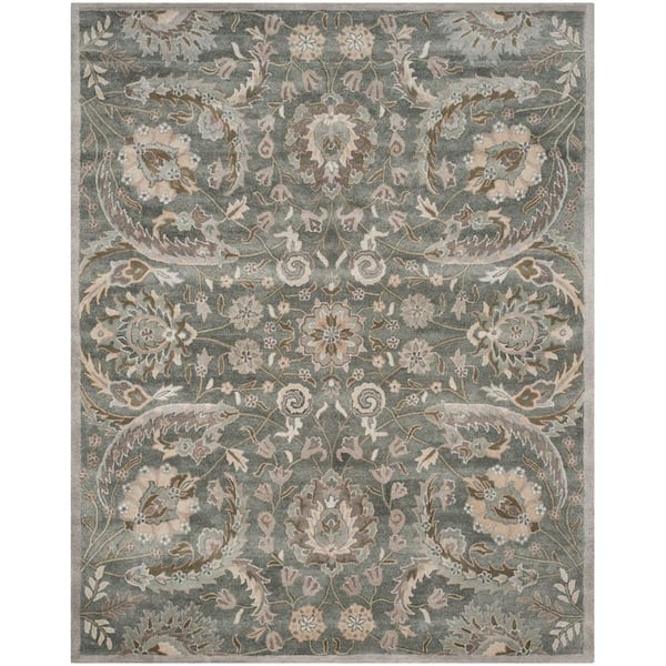 SAFAVIEH Bella Gray/Multi 8 Ft. X 10 Ft. Floral Area Rug BEL923B-8 ...