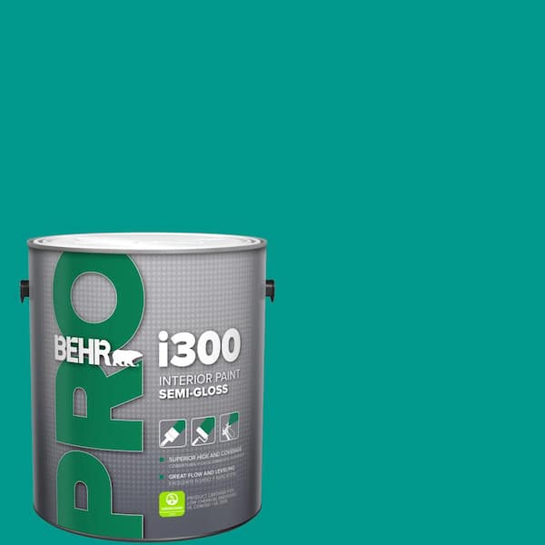 BEHR PRO 1 gal. #S-G-490 Intense Teal Semi-Gloss Interior Paint