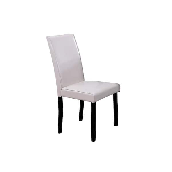 Best Master Furniture Joshua Cream Faux, Parson Faux Leather Dining Chairs