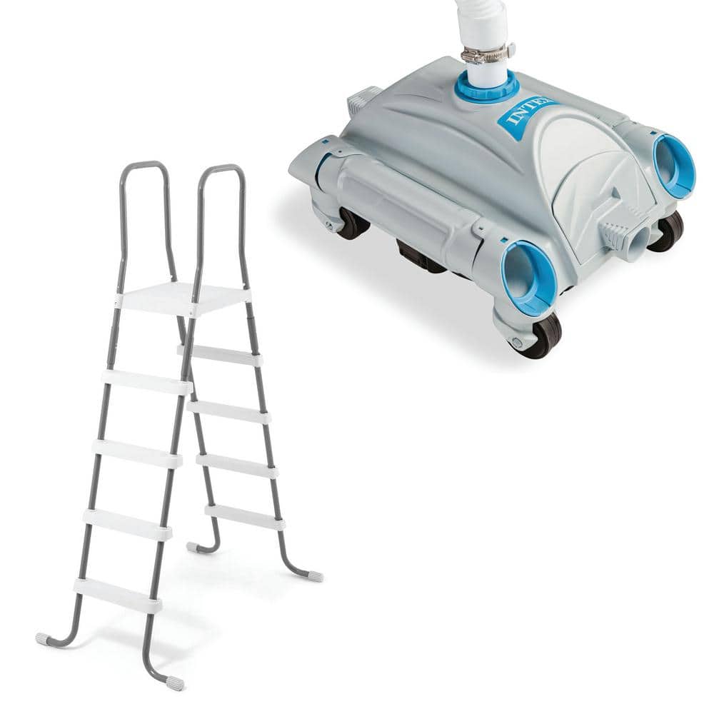 Intex 4Step Steel Pool Ladder for Above Ground Pool 28067E + 28001E