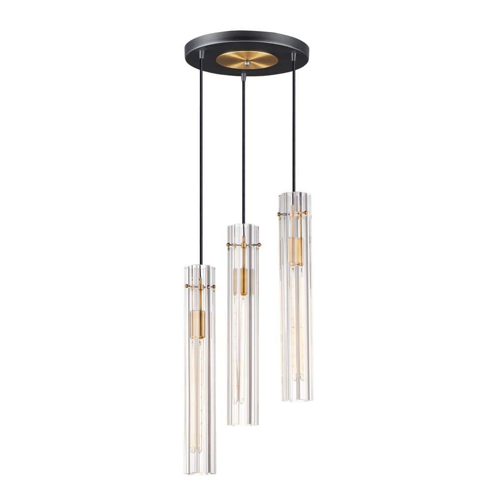 Maxim Lighting Flambeau 3-Light Brown Pendant Chandelier