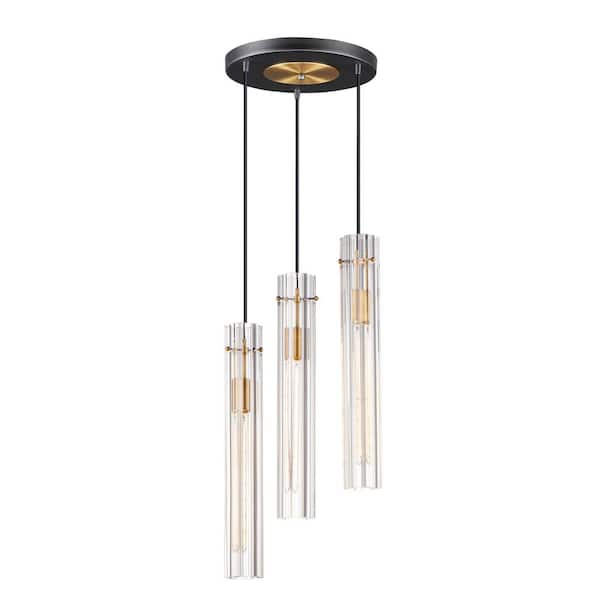 Flambeau 3-Light Brown Pendant Chandelier