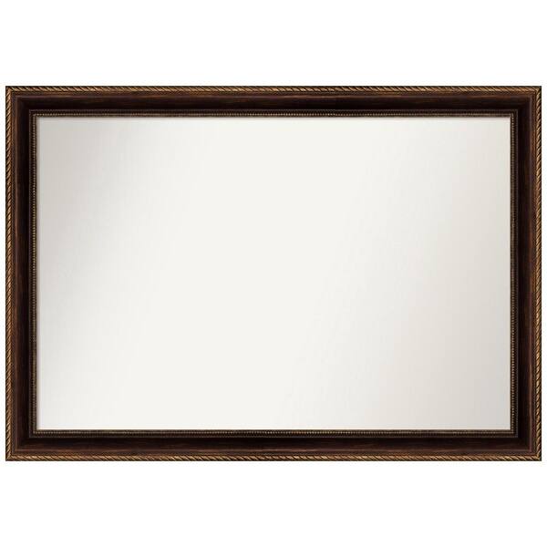 Amanti Art Corded Bronze 40 in. W x 28 in. H Non-Beveled Bathroom Wall Mirror in Bronze