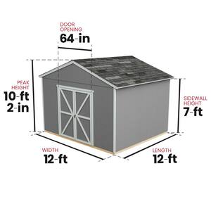 Do-it Yourself Astoria 12 ft. x 12 ft. Outdoor Wood Storage Shed with Smartside and Floor system Included (140 sq. ft.)