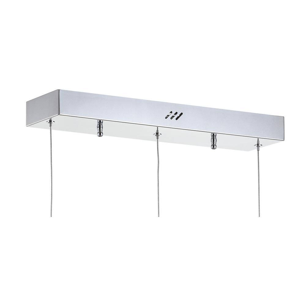 Alain 19.5" Chrome Glass LED Pendant Light