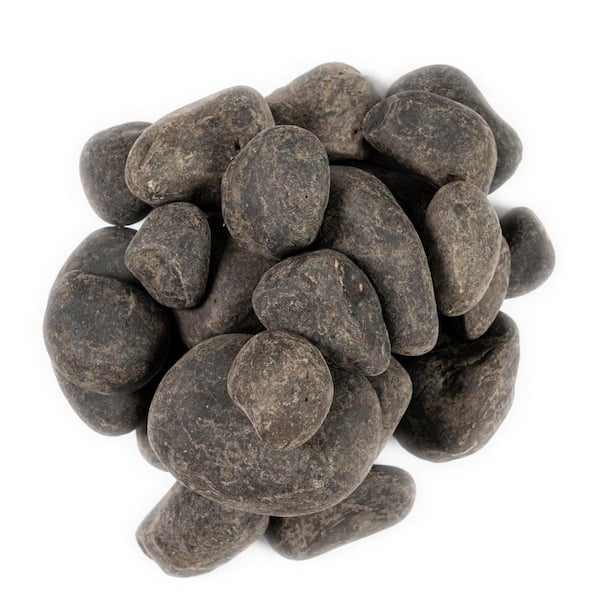 MSI Ash Beach 0.5 cu. ft. 1-to-2 in. Polished Bagged Landscape Rock Black Pebbles 30 lbs. (56-Bags/Pallet)