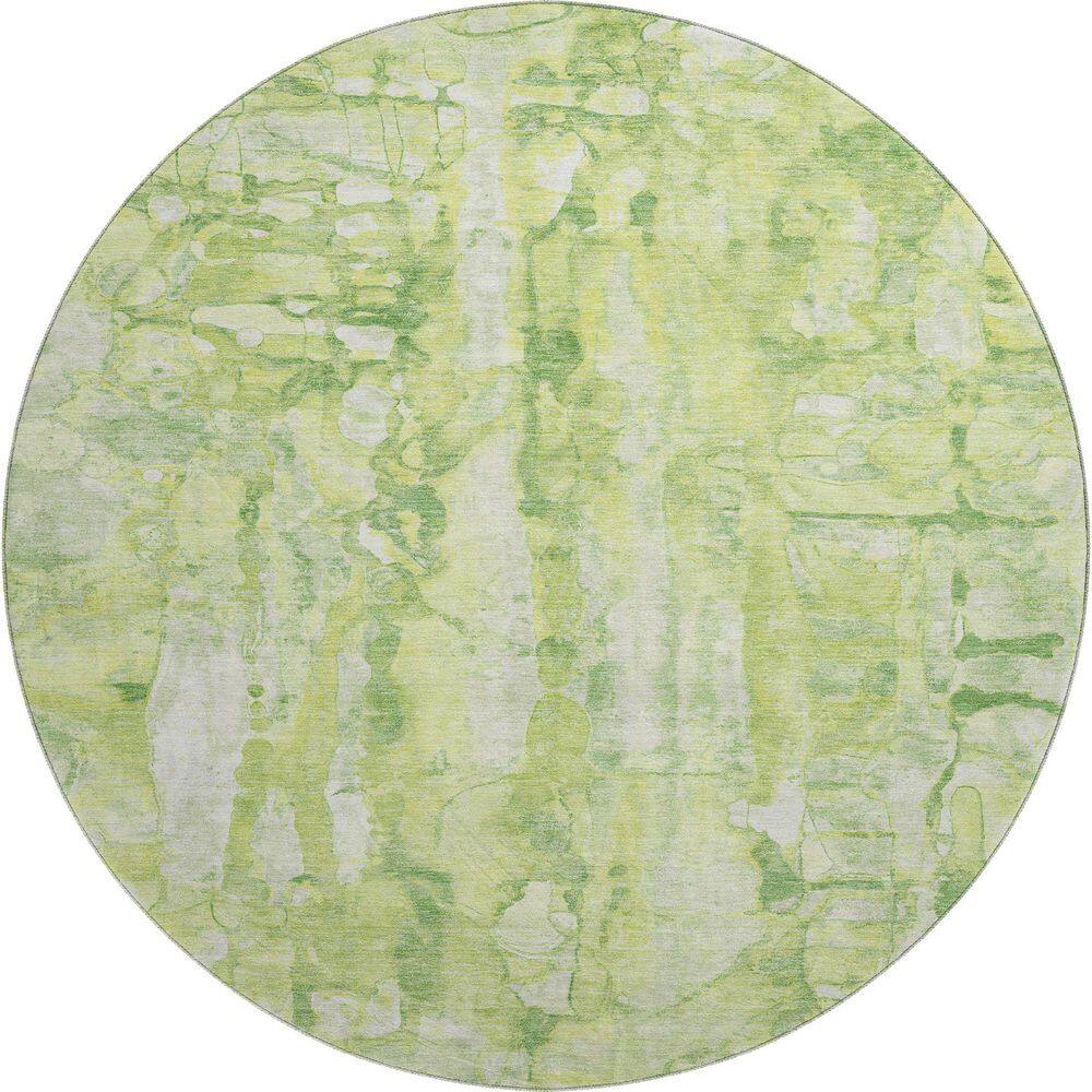 Mayfield Premium Machine Washable Abstract AMF2120 Lime 8 ft. x 8 ft. Round Rug price history on PriceWatchPro