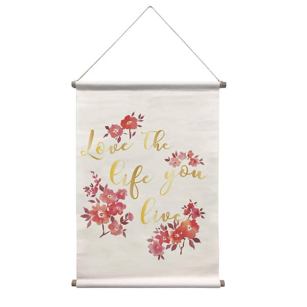 WallPops Love Your Life Pink Wall Tapestry
