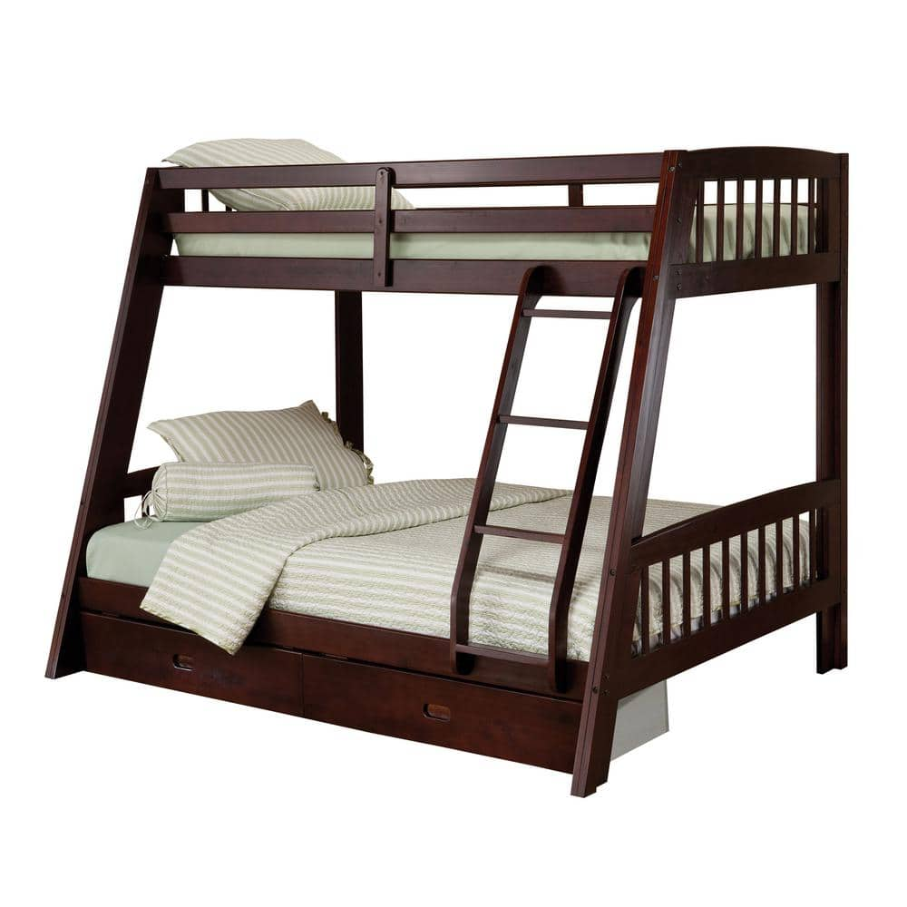 Hillsdale Furniture Rockdale Espresso Twin Over Full Bunk Bed 1668BB ...