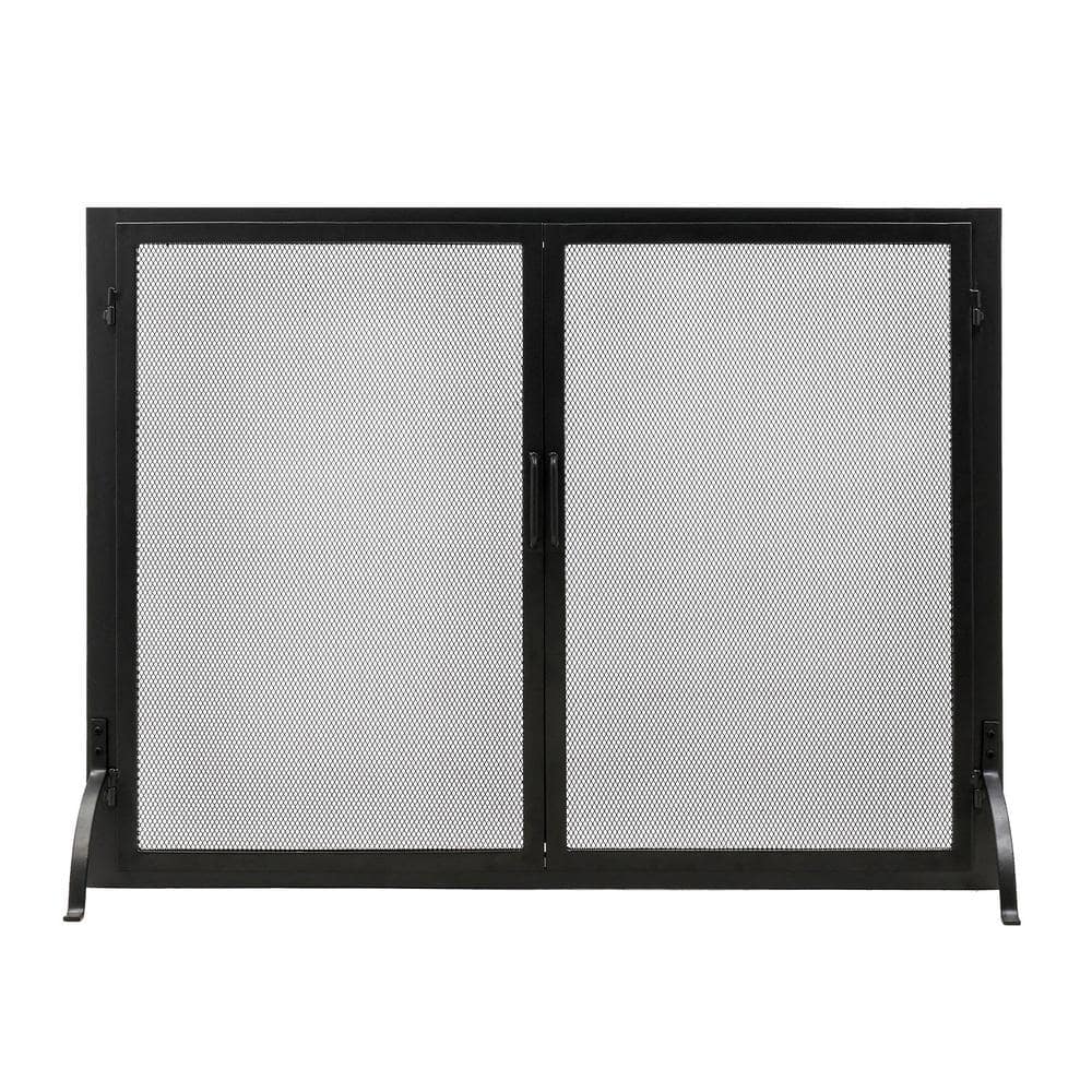 30 in. Tall Graphite 1-Panel Classic Flat Fireplace Screen with Doors price history on PriceWatchPro