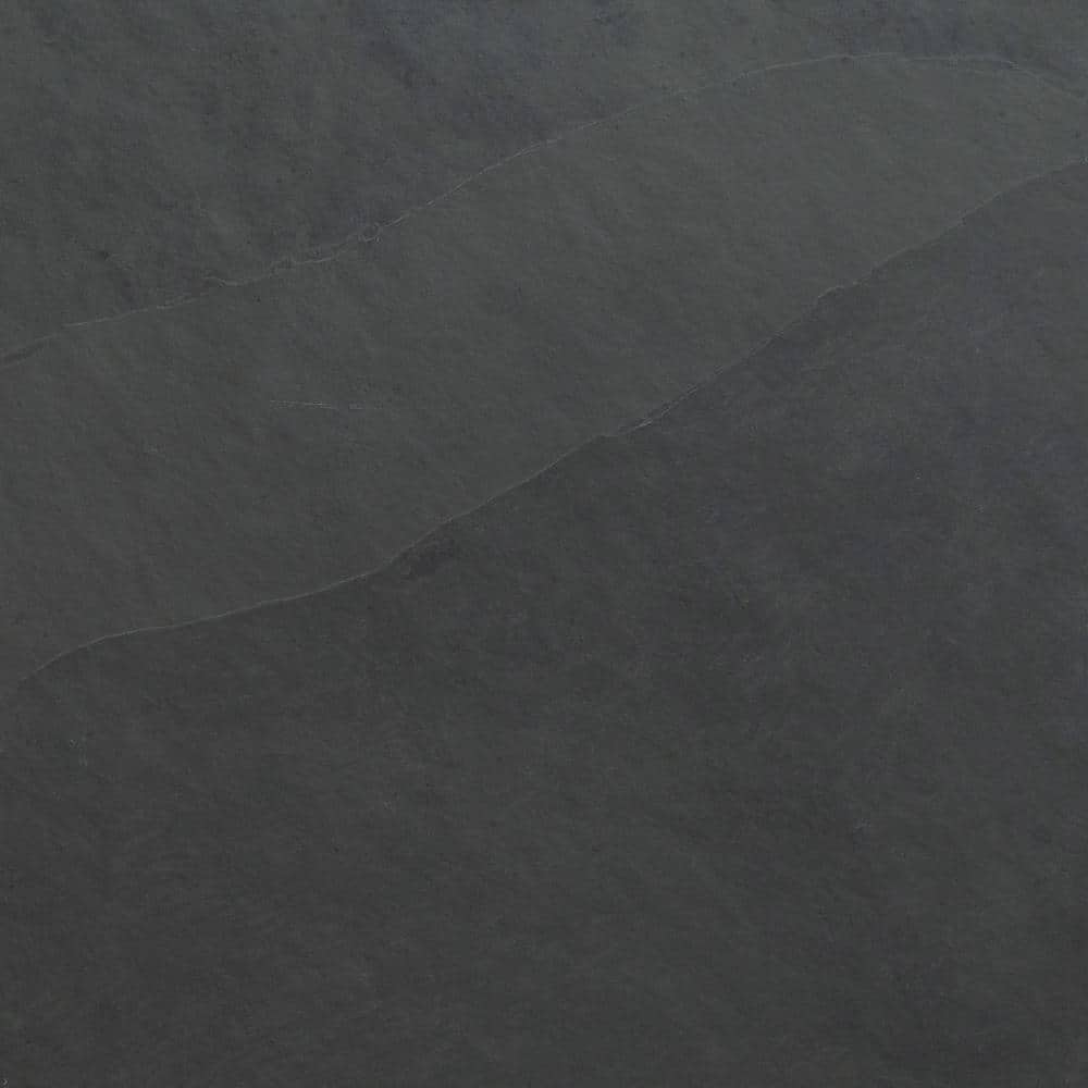 Montauk Black 16" x 16" Textured Slate Floor and Wall Tile
