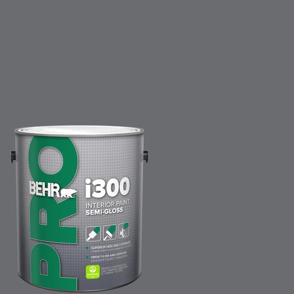 BEHR PRO 1 gal. #PPF-49 Platinum Gray Semi-Gloss Interior Paint