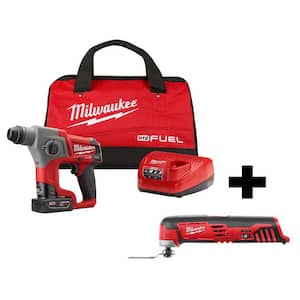 M12 FUEL 12-Volt Lithium-Ion 5/8 in. Brushless Cordless SDS-Plus Rotary Hammer Kit with M12 Multi-Tool