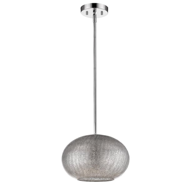 Acclaim Lighting Brielle 1-Light Oil-Rubbed Bronze Pendant with Textured Glass Shade