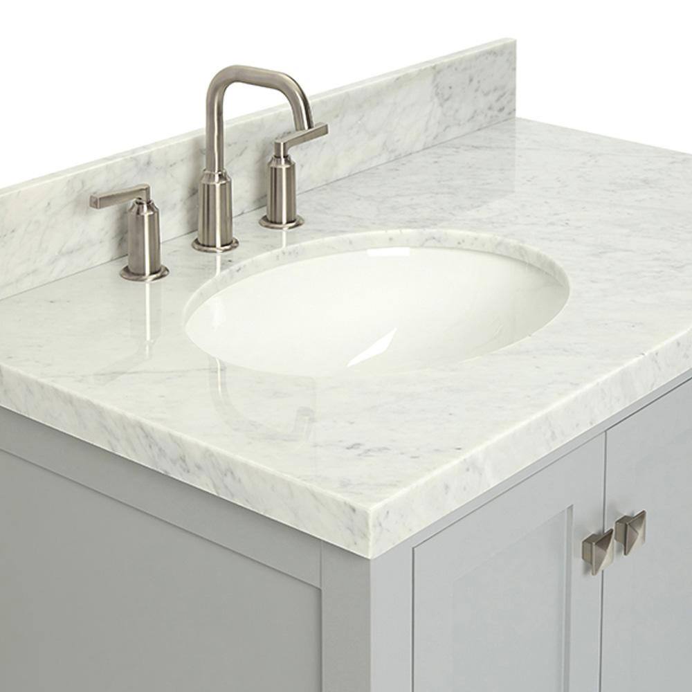 Cambridge 37" Gray Marble Top Single Sink Vanity
