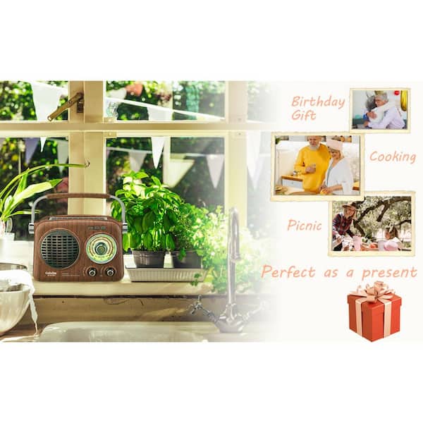 Lukyamzn Portable AM FM Shortwave, Vintage Radio Bluetooth