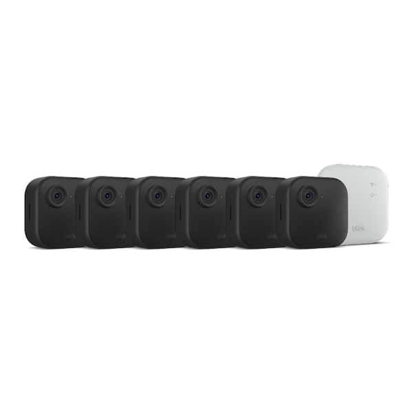 Outdoor 4 - Wireless Battery Operated Outdoor Security Camera System with 6 Cameras and Included Sync Module XR, Black