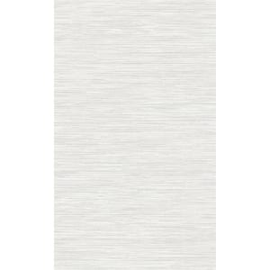 White Faux Grasscloth Print Non-Woven Paper Paste the Wall Textured Wallpaper 57 sq. ft.