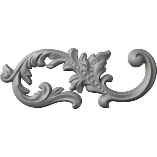 8 in. x 3-1/8 in. x 1/2 in. Polyurethane Chateau Right Onlay