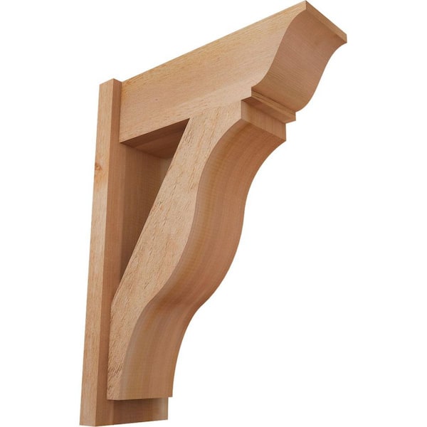 Ekena Millwork 8 in. x 30 in. x 22 in. Fuston Traditional Rough Sawn Western Red Cedar Outlooker