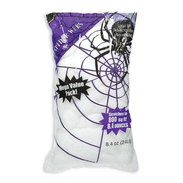 Amscan 240 in. Halloween Big Pack White Polyester Spider Webs