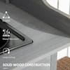 Outsunny Potting Bench Table with Faucet, Sink, Hooks and Storage Cabinet, Outdoor Prep Table Gardening Bench, Patio 845-892V00GY