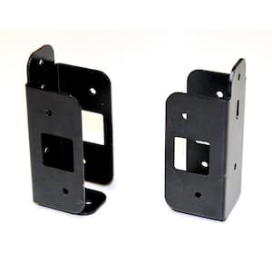 Black Aluminum Fence Bracket Kit (6-Pack)