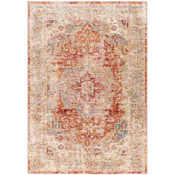 Livabliss Jelanee Burnt Orange Medallion 8 ft. x 10 ft. Indoor Area Rug